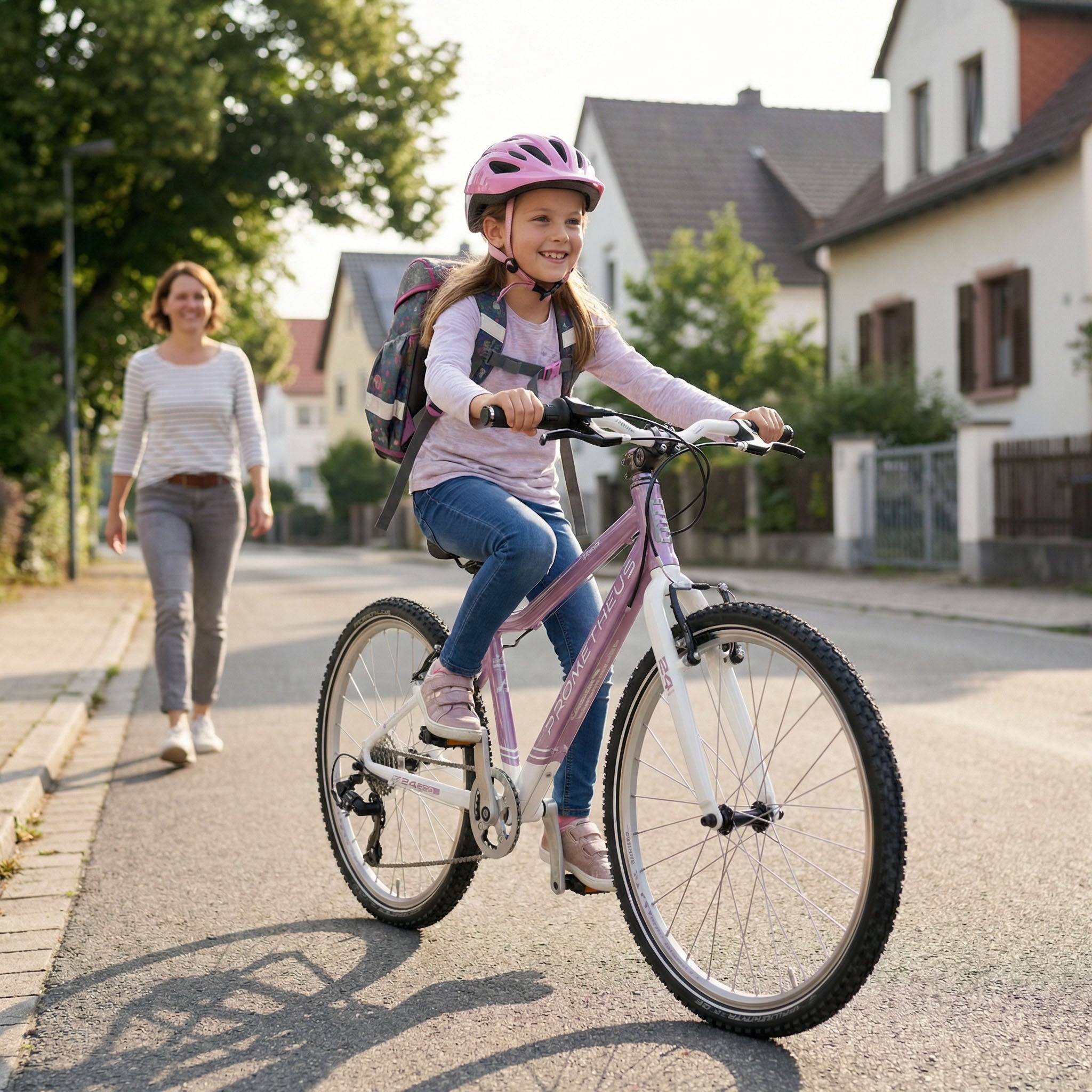 Prometheus PRO 24 Zoll Kinderfahrrad Violett/Weiß (Lavender) – Bild 3