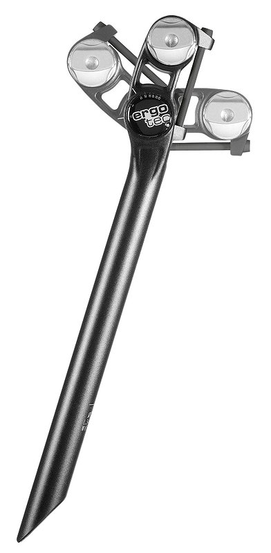 ergotec Patentsattelstütze Alu Futura 27,2 mm schwarz-sandgestrahlt 340-400 mm