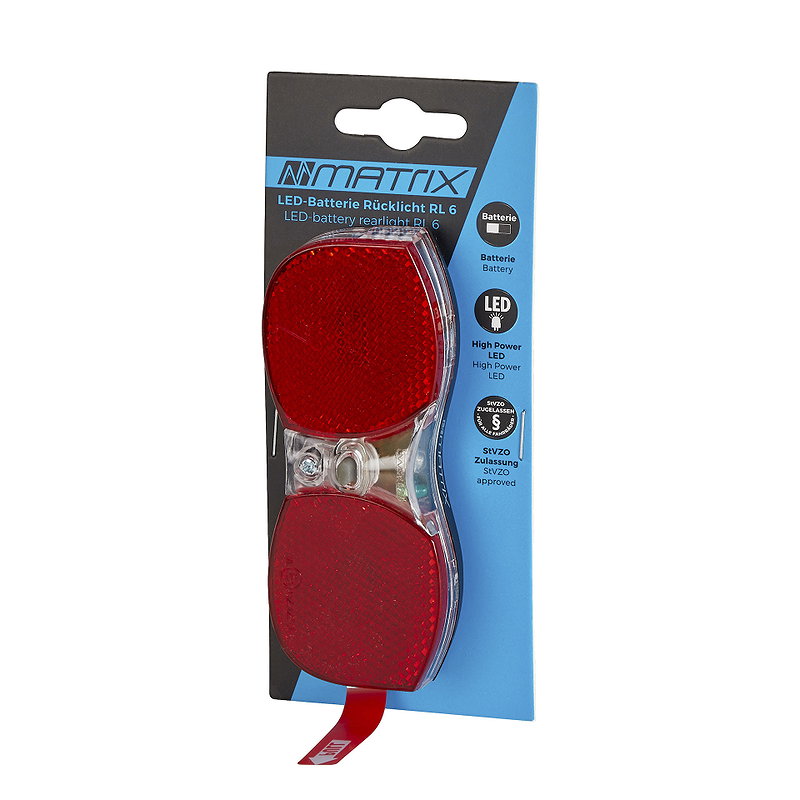 MATRIX LED Batterierücklicht RL6 80 mm  SB-Verpackung