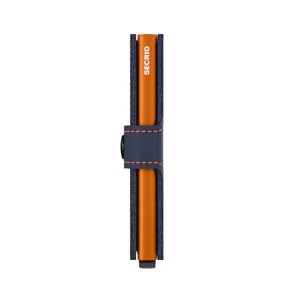 Secrid Miniwallet Matte Nightblue & Orange – Seitenansicht