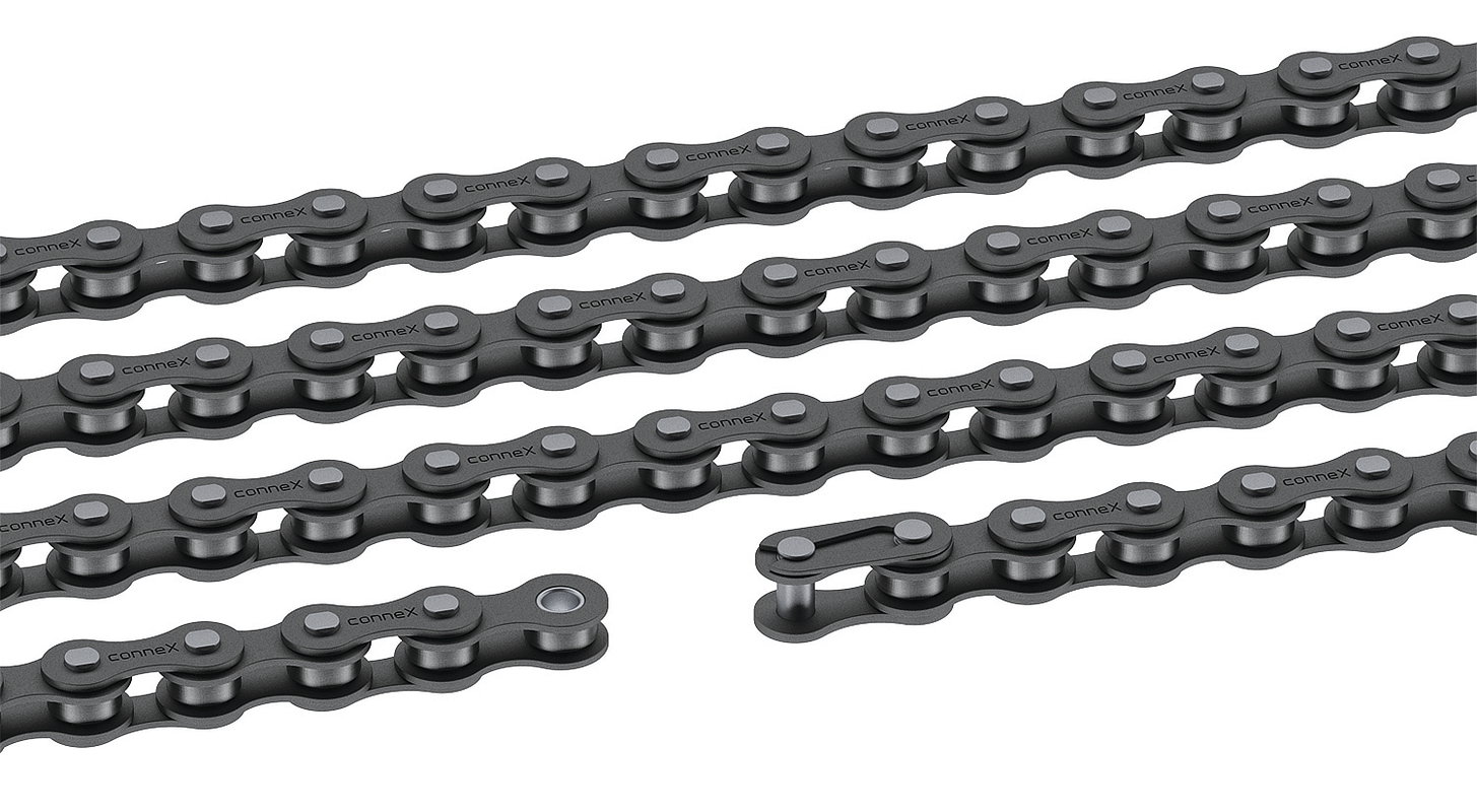 Connex Fahrrad Kette Rotstern 100 Nabenschaltung schwarz 112 Glieder, 1/2" x 1/8"