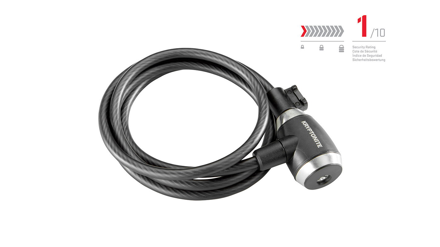 KRYPTONITE Kabelschloss KryptoFlex 815 8 mm schwarz 150 cm