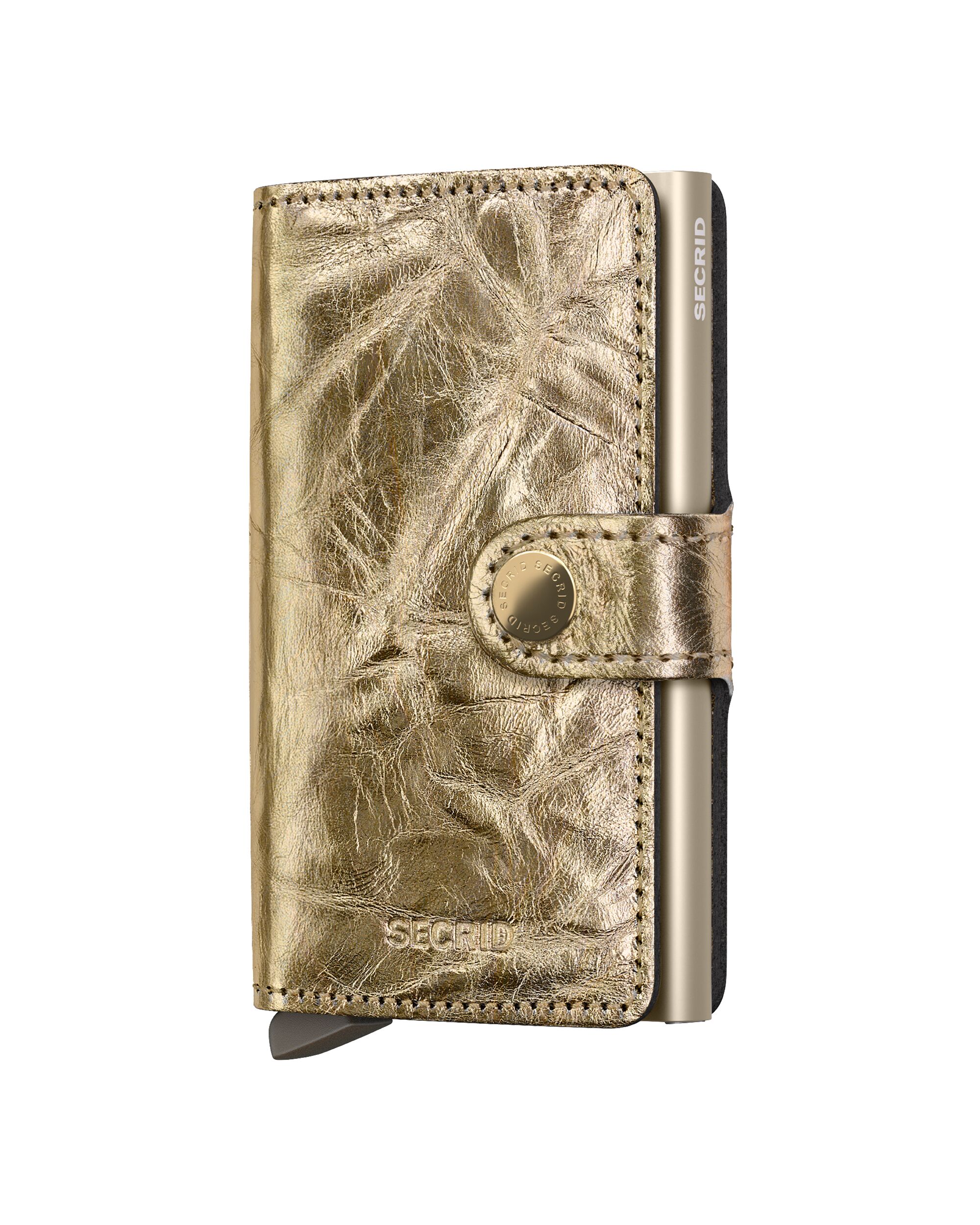 Secrid Miniwallet Crunch Gold – Vorderansicht