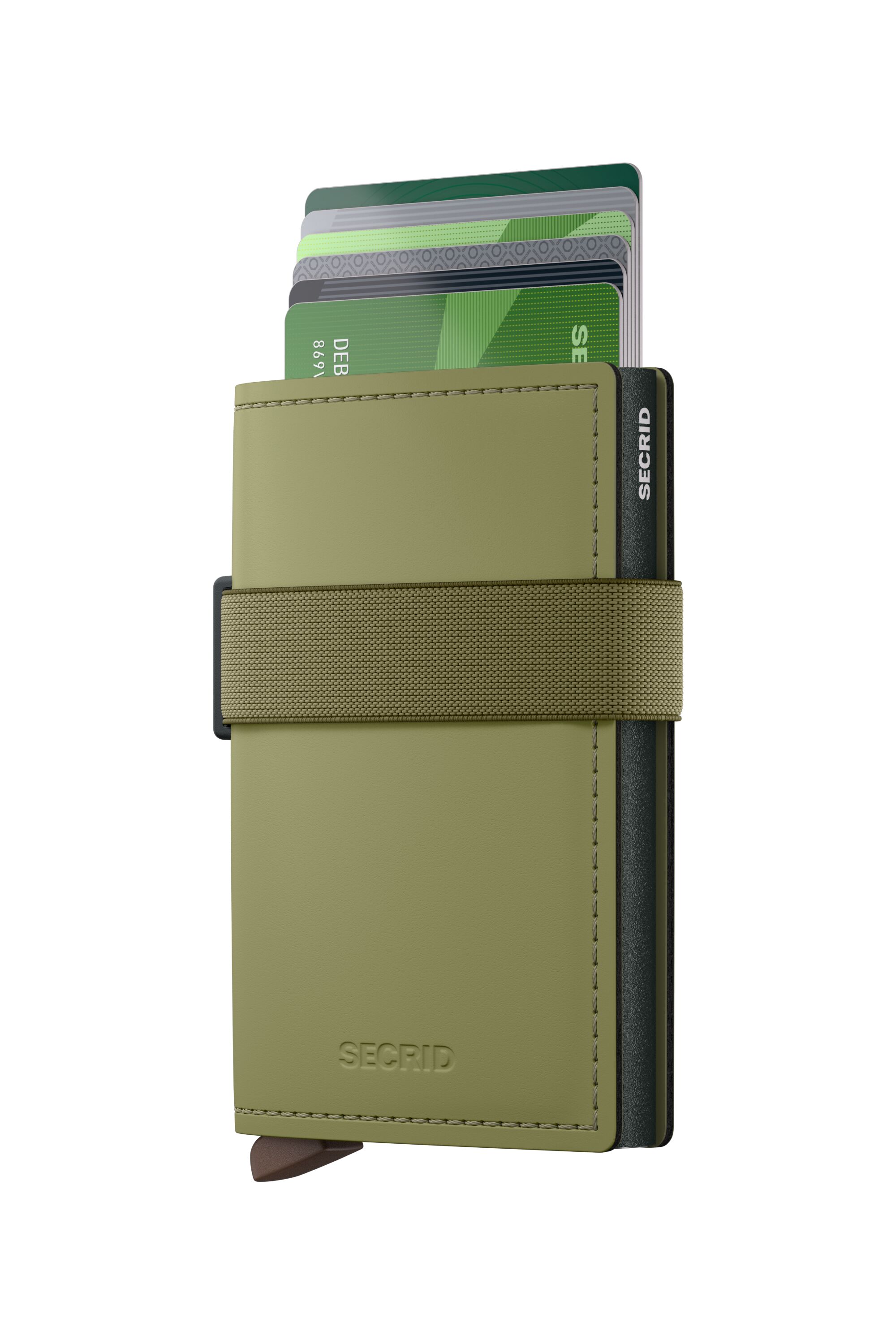 Secrid Bandwallet Matte Leaf-Khaki – mit Karten