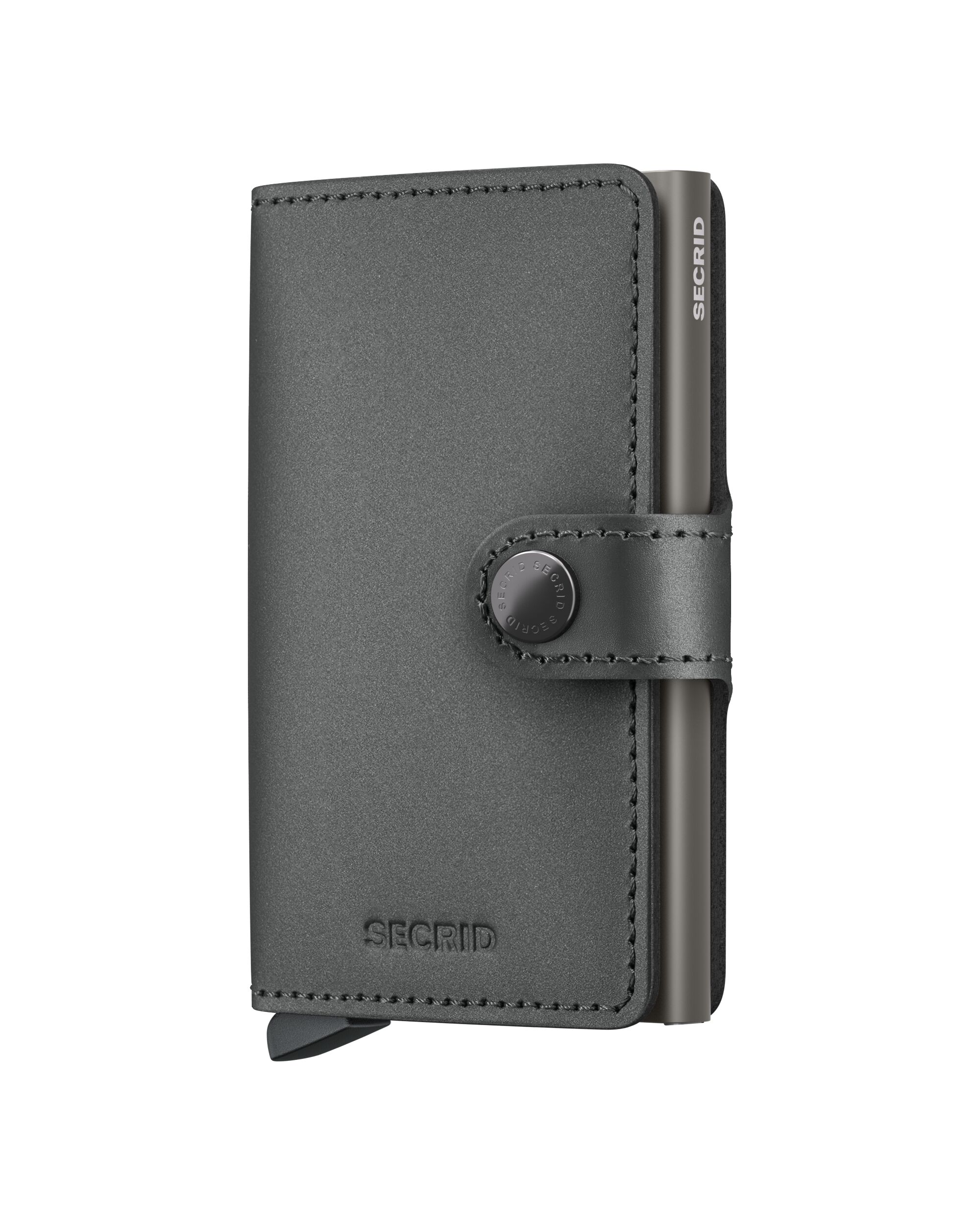 Secrid Miniwallet Matte Satin Steel – Vorderansicht