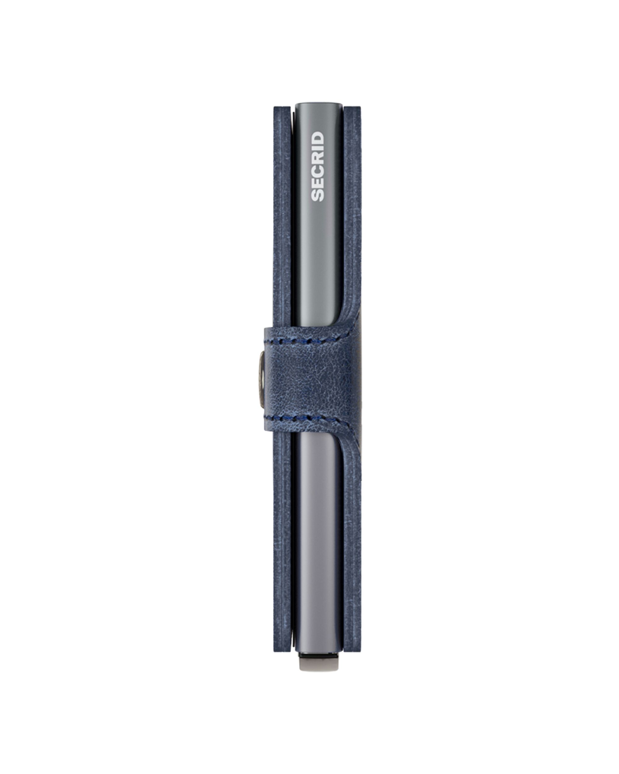 Secrid Miniwallet Vintage Blue – Seitenansicht