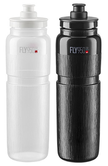 Elite Trinkflasche FLY Tex klar, graue graphik 0,95 L