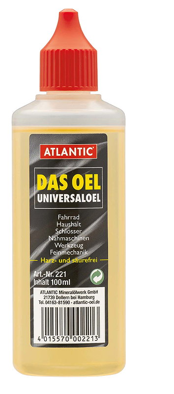 ATLANTIC Fahrrad- und Haushaltsöl "Das Öl" 100 ml Tropfflasche