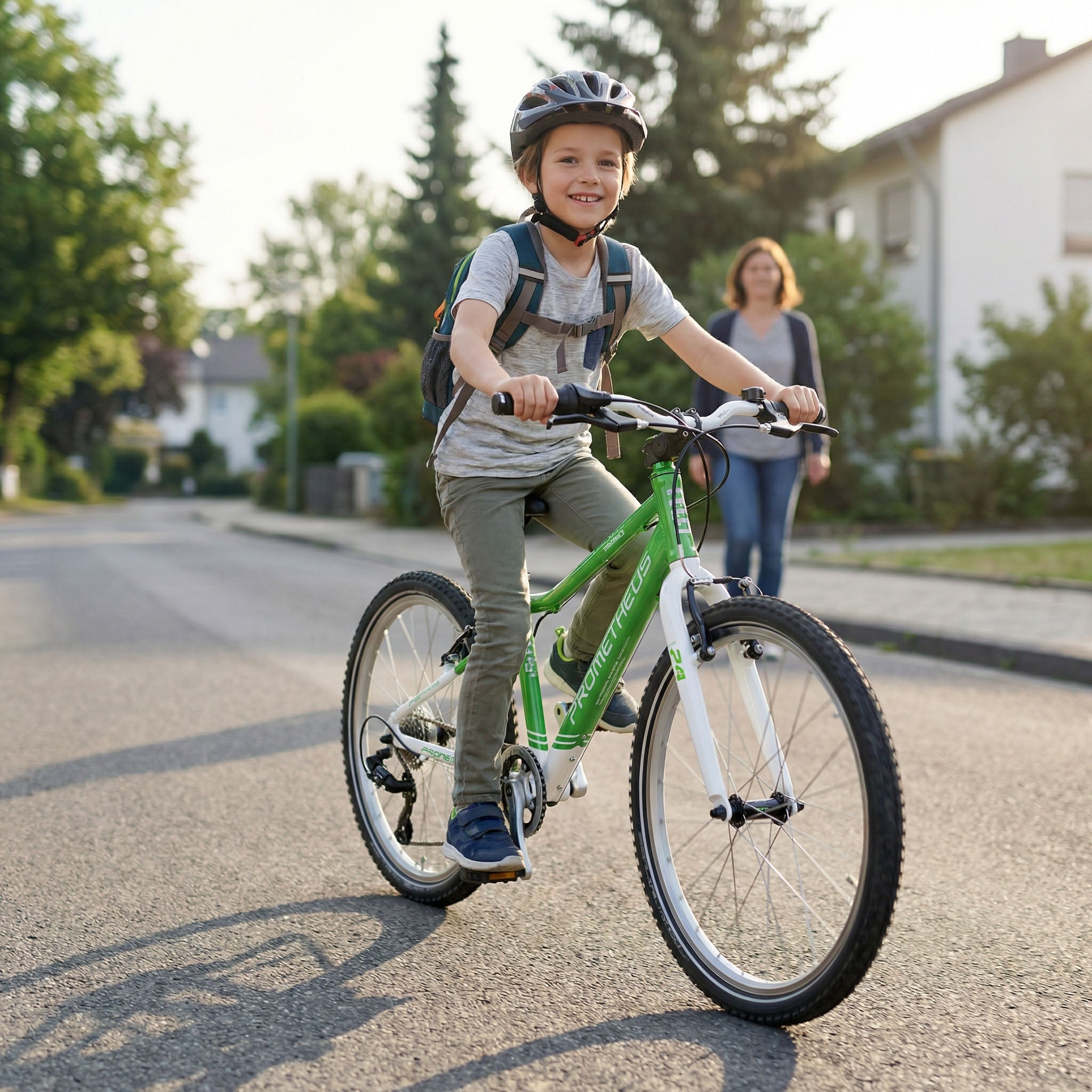 Prometheus PRO 24 Zoll Kinderfahrrad Grün/Weiß (Emerald) – Bild 2