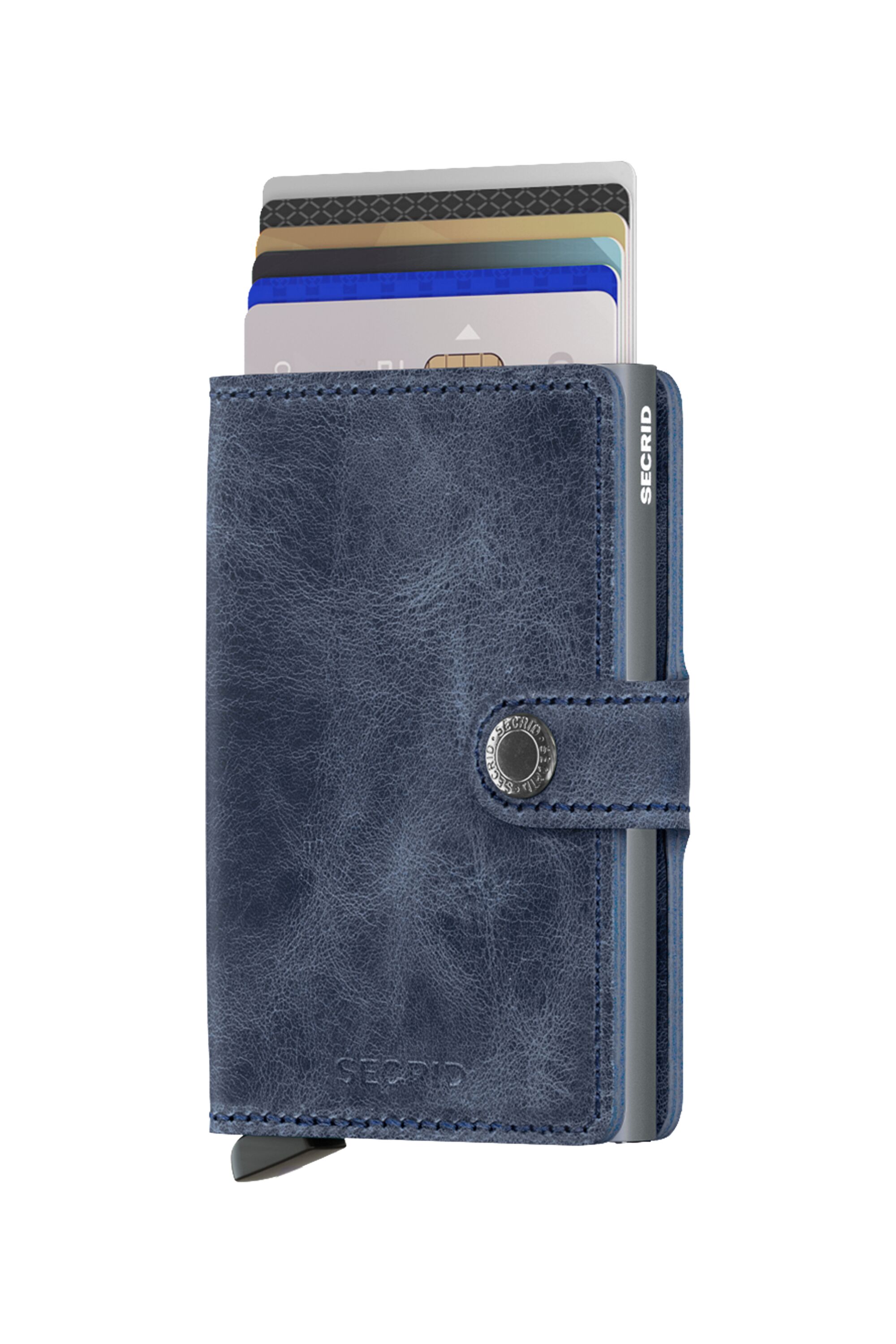 Secrid Miniwallet Vintage Blue – mit Karten