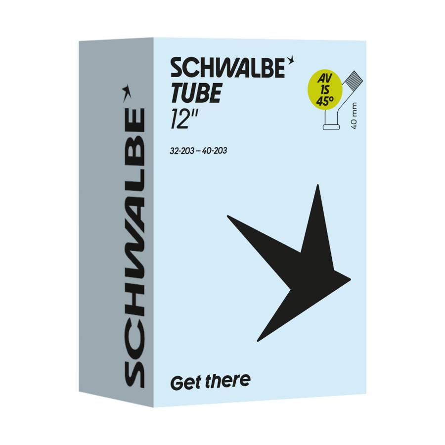 Schwalbe Fahrradschlauch AV Ventil Nr. 1S 12" 45° 40 mm 32/40-203