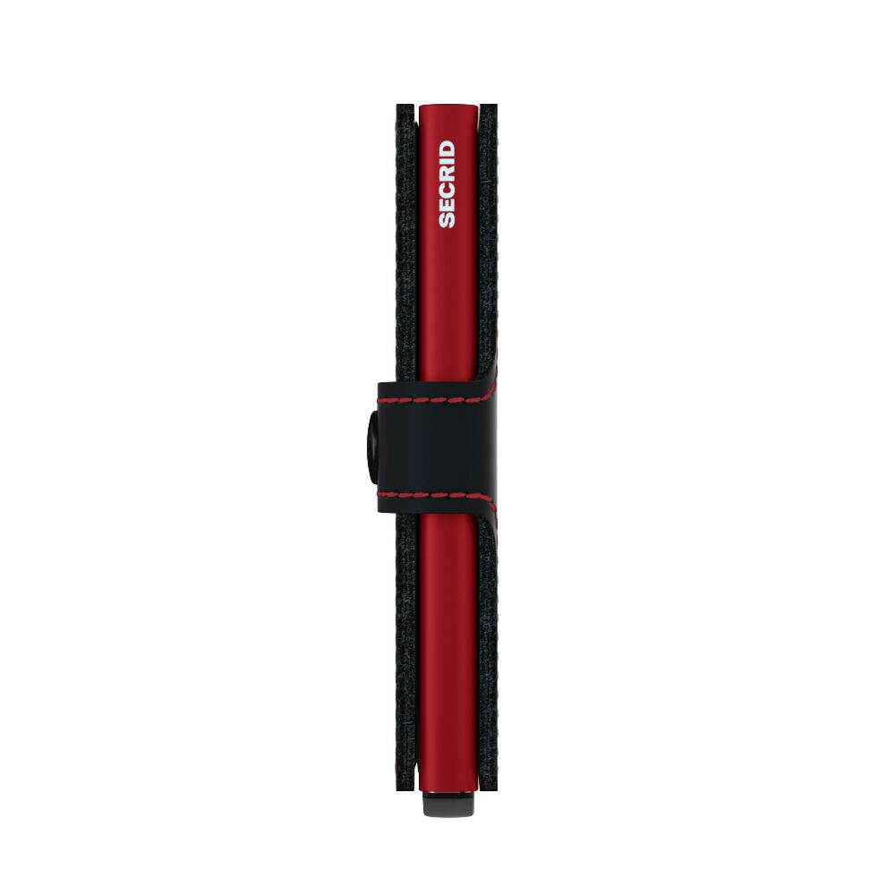 Secrid Miniwallet Matte Black & Red – Seitenansicht