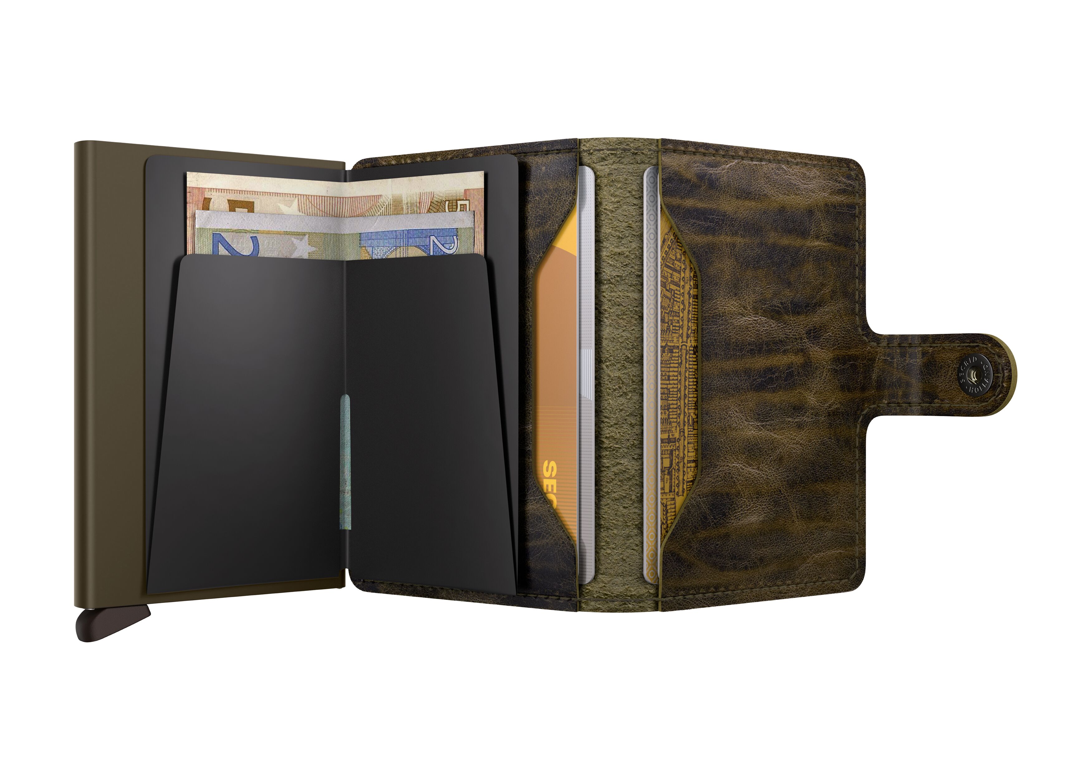 Secrid Miniwallet Dutch Martin Cedar – geöffnet