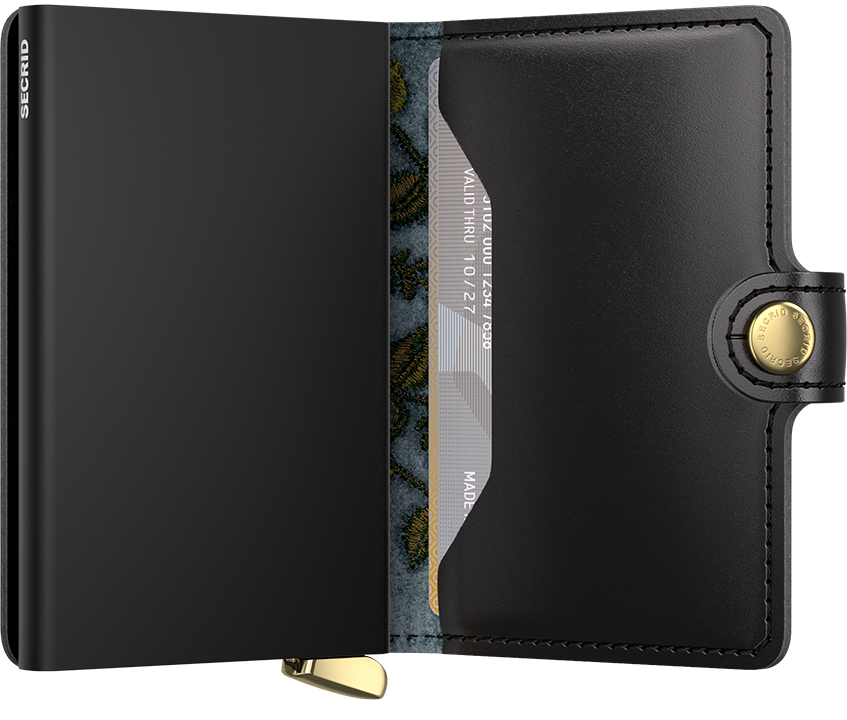 Secrid Miniwallet Stitch Floral Black+ – mit Karten
