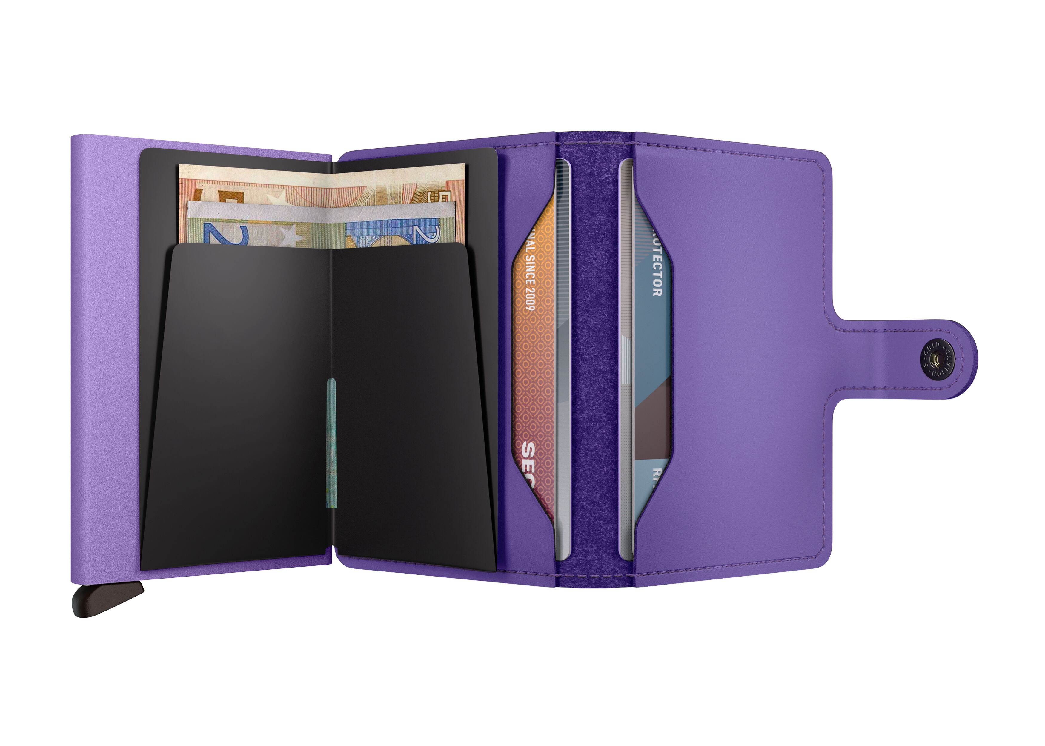 Secrid Miniwallet Yard powder Lilac – geöffnet