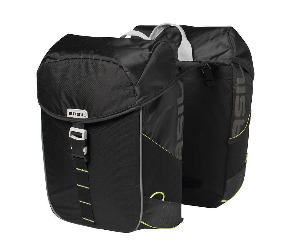 Basil Doppelpacktasche Miles  schwarz lime