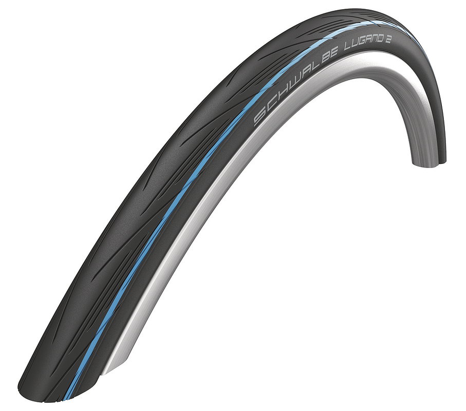 Schwalbe Fahrradreifen Lugano II HS 471 blau Stripes 25-622 700x25C 11159022