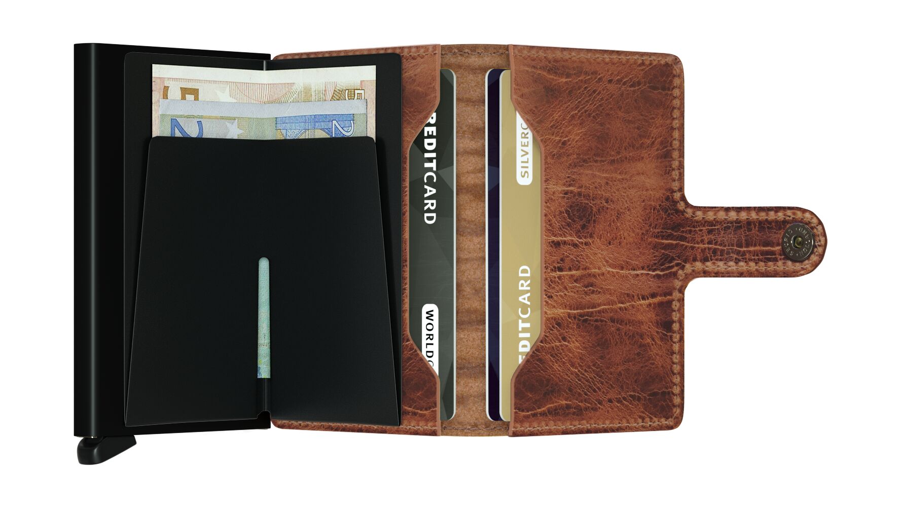 Secrid Miniwallet Dutch Martin Whiskey – geöffnet