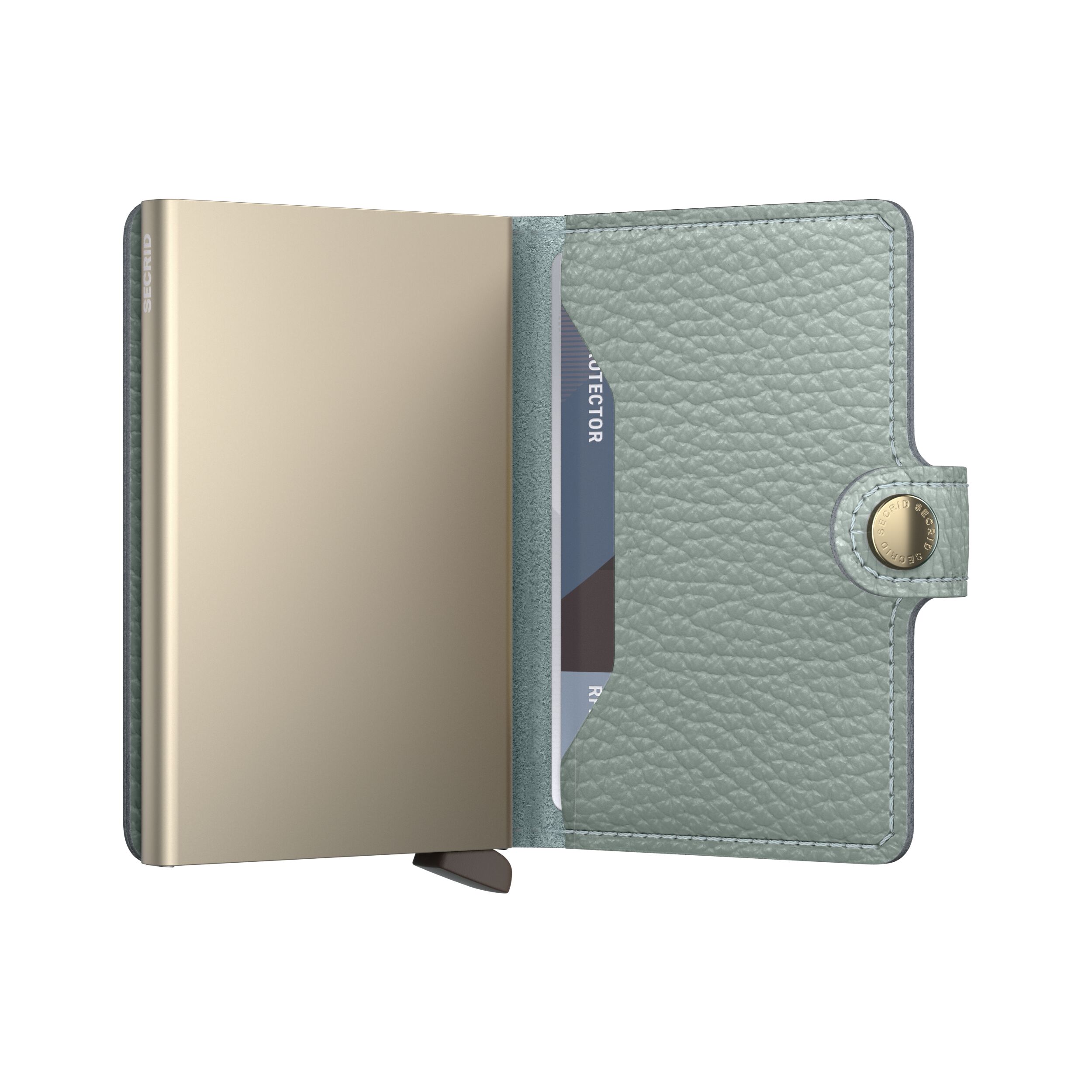 Secrid Miniwallet Pebble Sea Green – Schrägansicht