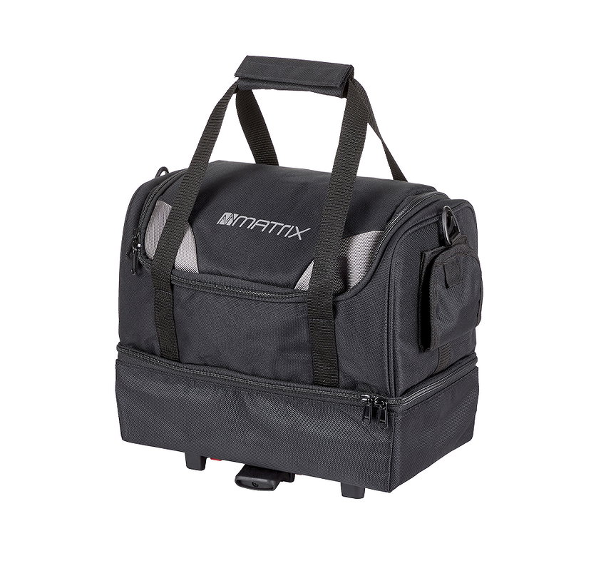 MATRIX Gepäckträgertasche UniKlip schwarz/silber