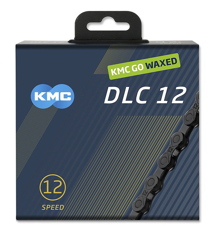 KMC Fahrrad Kette DLC12 WAXED 12-fach schwarz 126 Glieder, 1/2" x 11/128"
