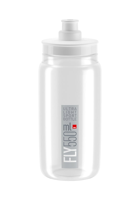 Elite Trinkflasche FLY klar, graue Graphik 0,55 L