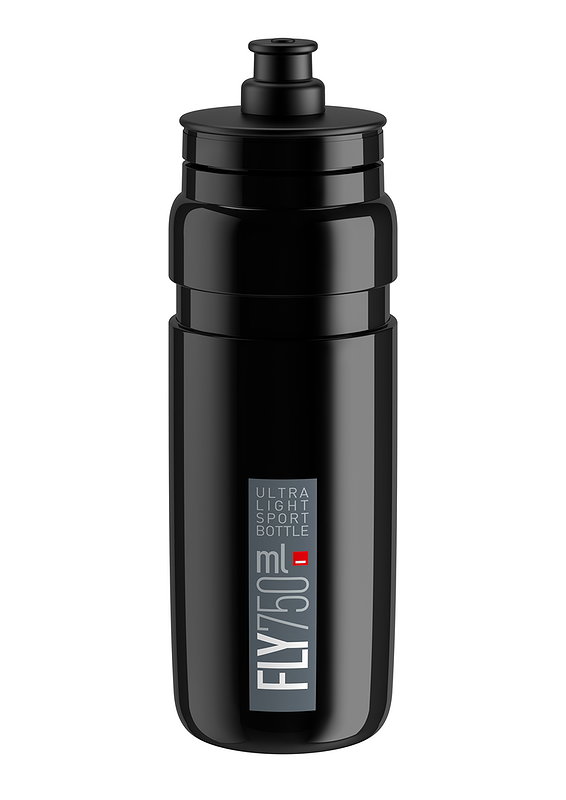 Elite Trinkflasche FLY schwarz, graue Graphik 0,75 L