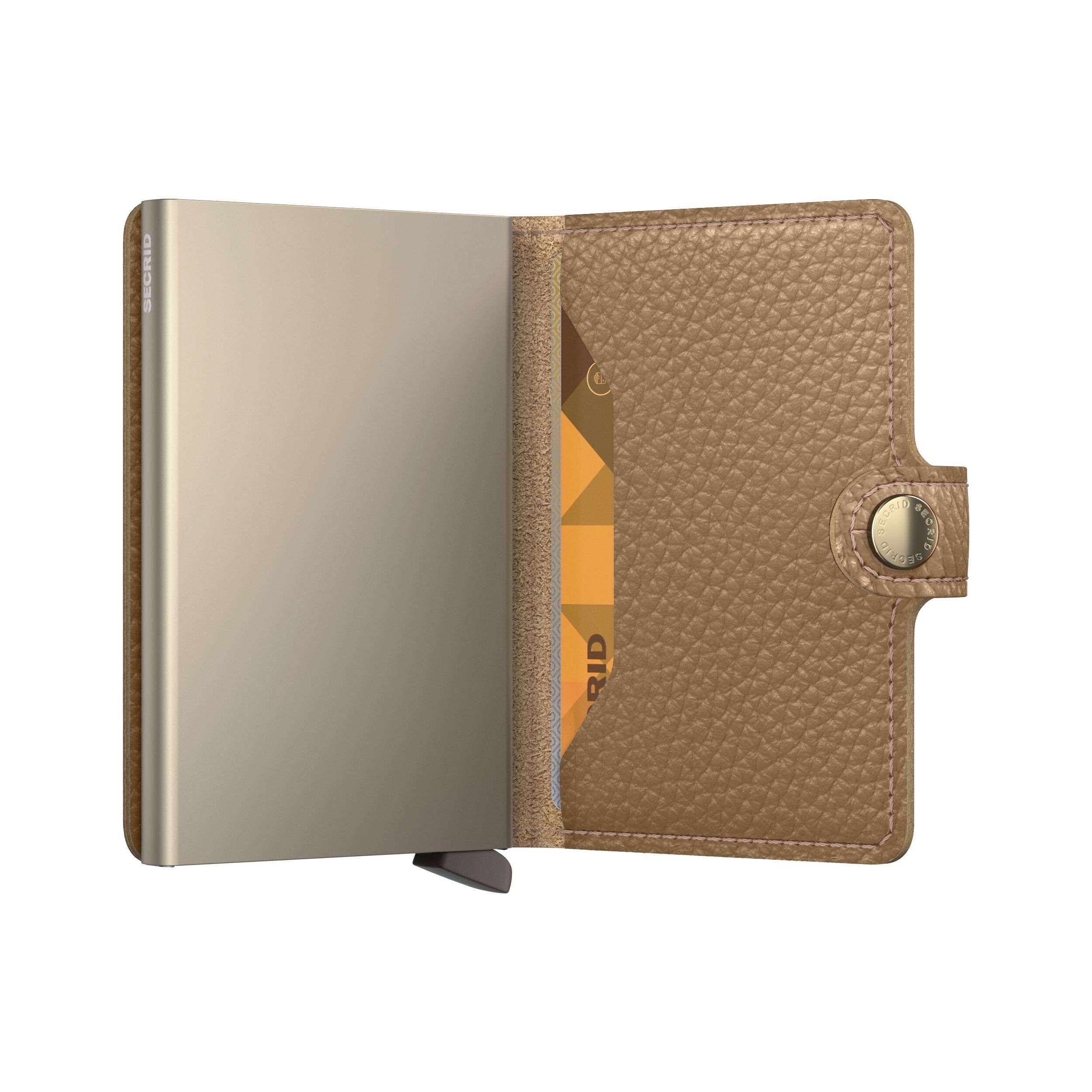 Secrid Miniwallet Pebble Cappuccino – Schrägansicht