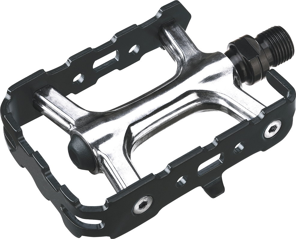 MATRIX MTB Pedal PE89 schwarz / silber Montageverpackung
