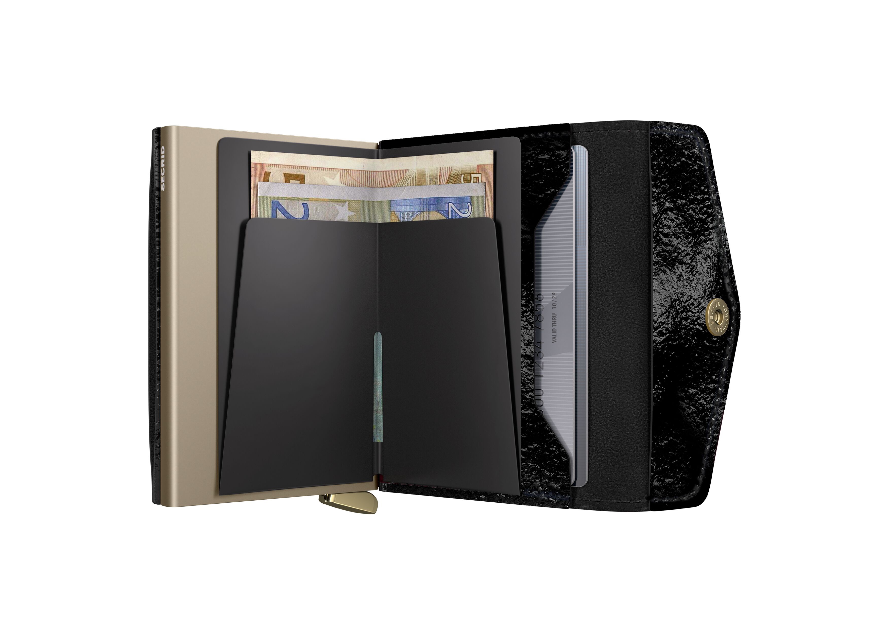 Secrid Envelope Naplak Black+ – geöffnet