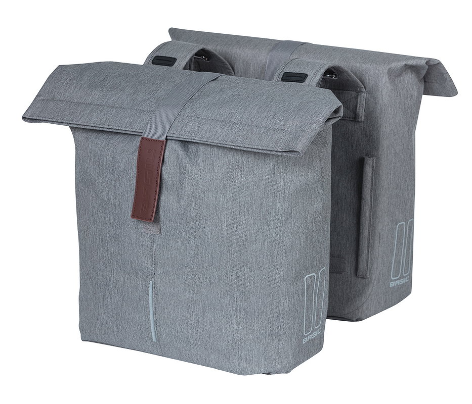 Basil Doppelpacktasche City grau melee
