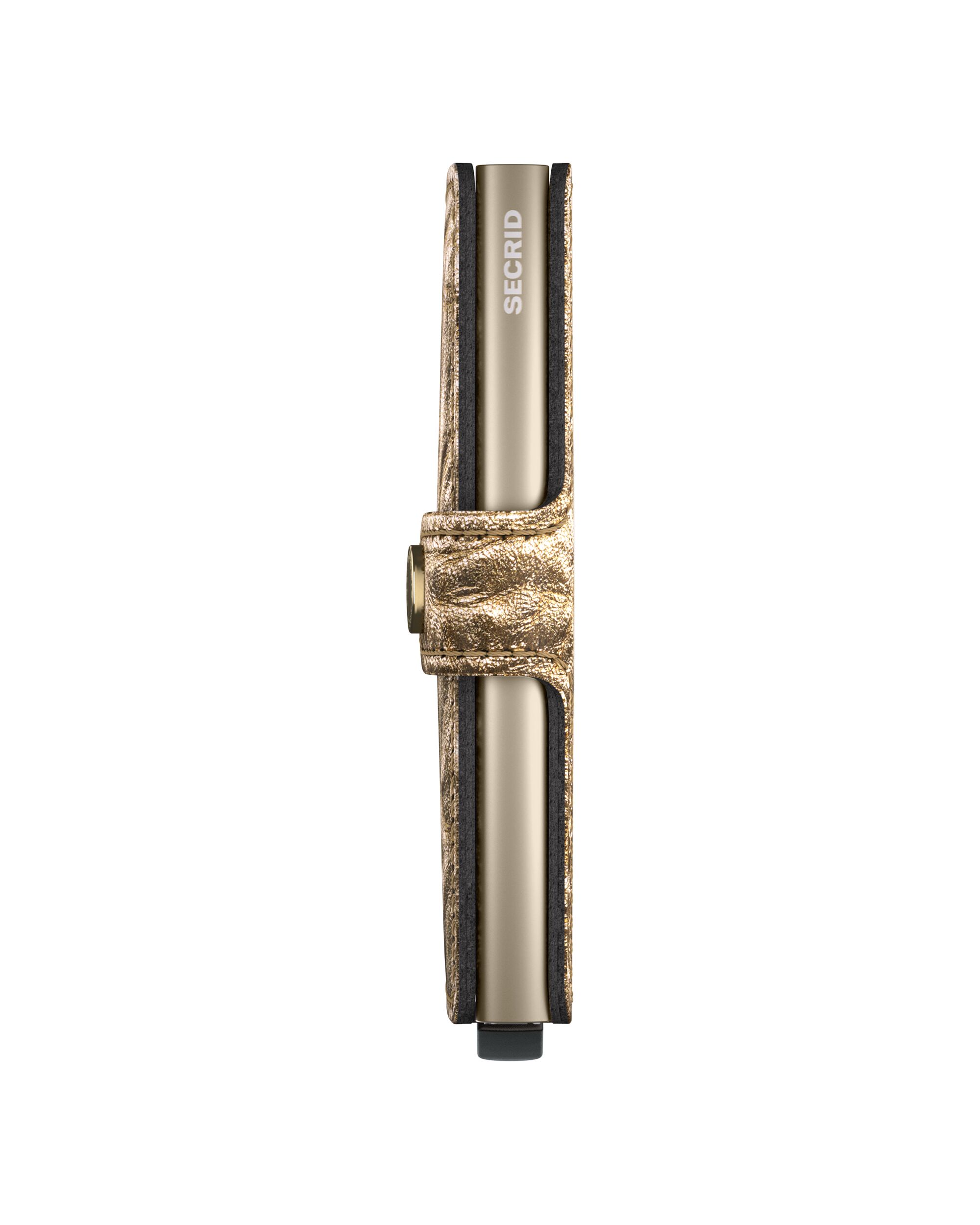 Secrid Miniwallet Crunch Gold – Seitenansicht