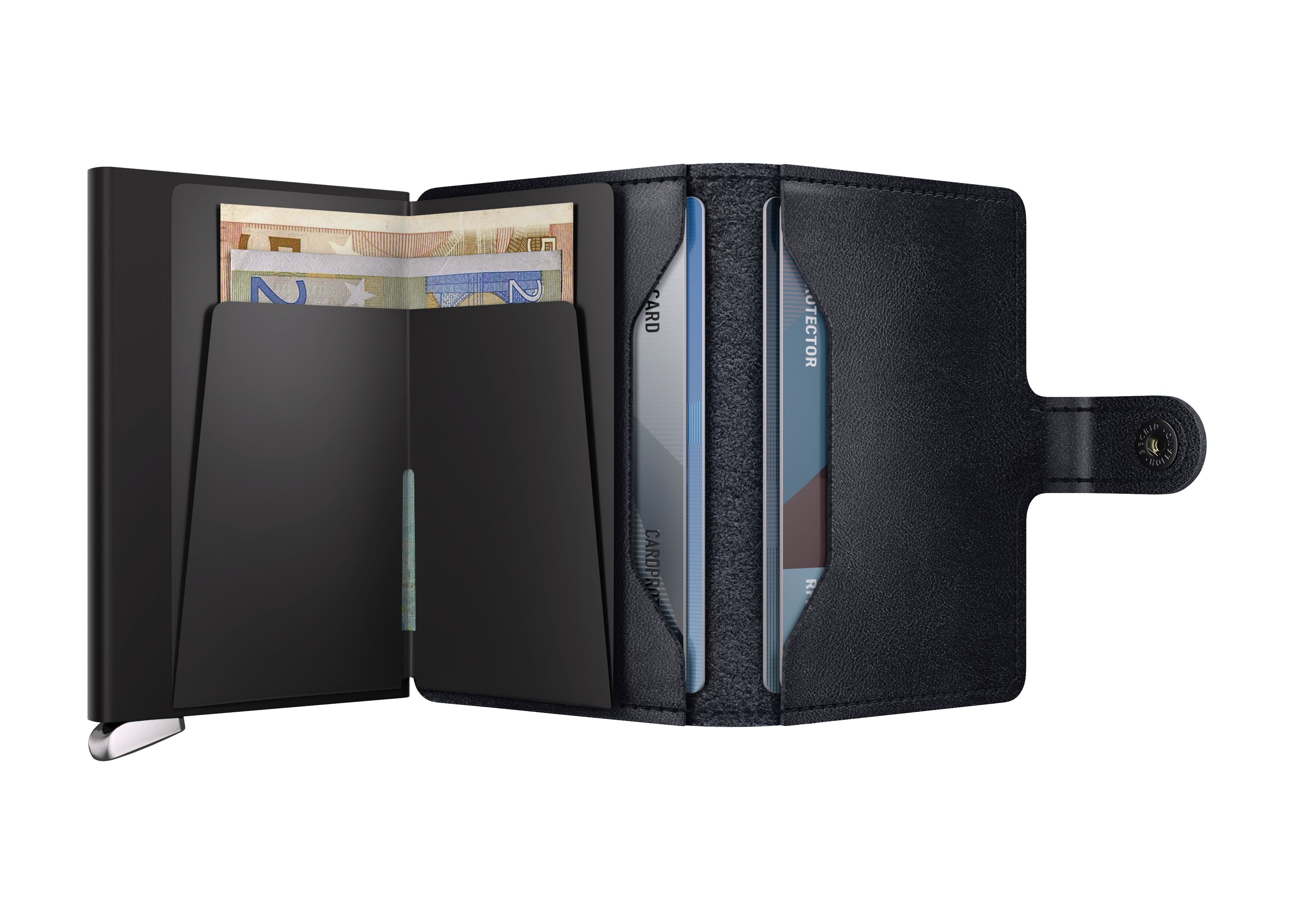 Secrid Miniwallet Basco Ink+ – geöffnet
