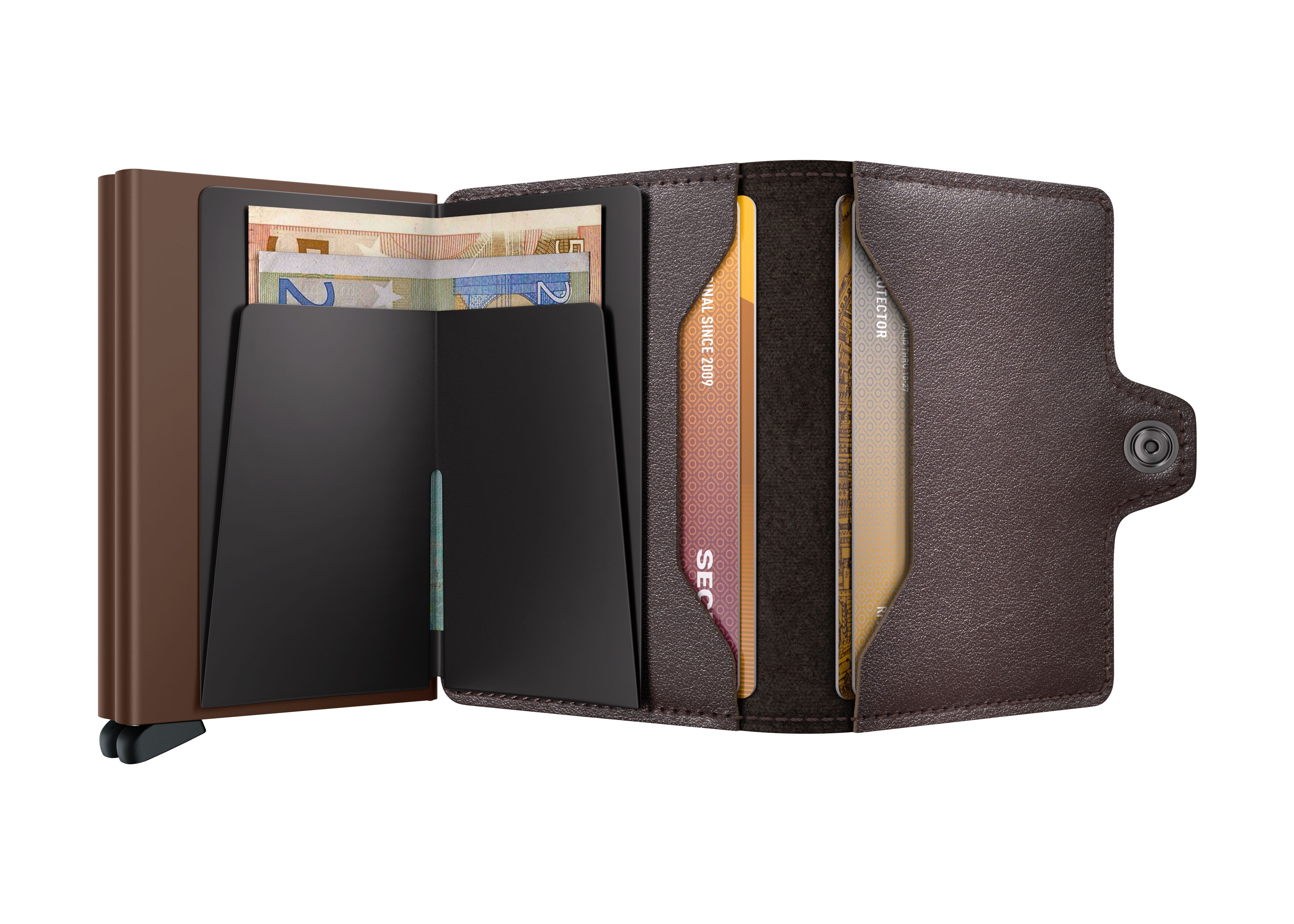 Secrid Twinwallet Original Chocolate – geöffnet