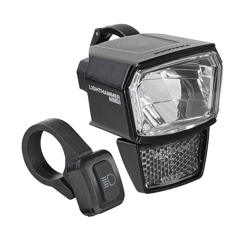 TRELOCK E-Bike LED Scheinwerfer Lighthammer 150 schwarz 150 Lux LS 940-HB