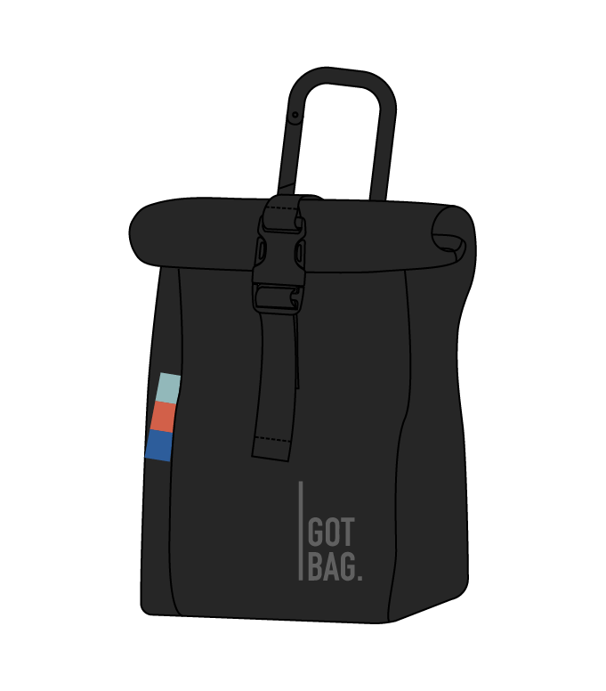 GOT BAG Rolltop Charm Black