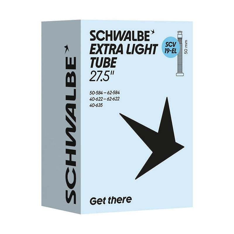 Schwalbe Fahrradschlauch Extra Light SCV Nr. 19 27,5"/28"/29" Extra Light SCV 50 mm 40/62-5