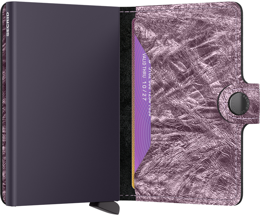 Secrid Miniwallet Crunch Pink – mit Karten