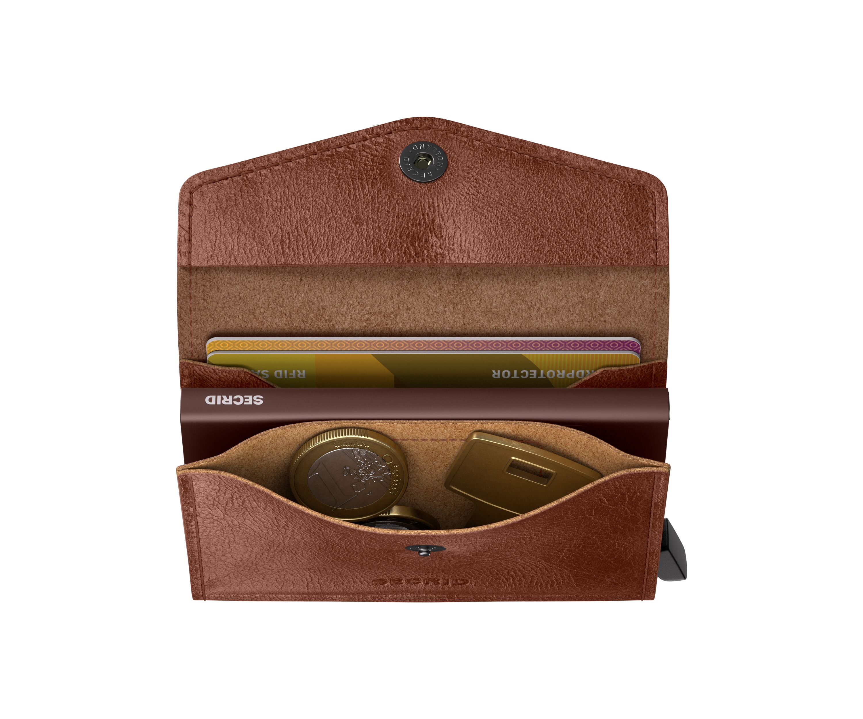 Secrid Envelope Vintage Cognac – Schrägansicht