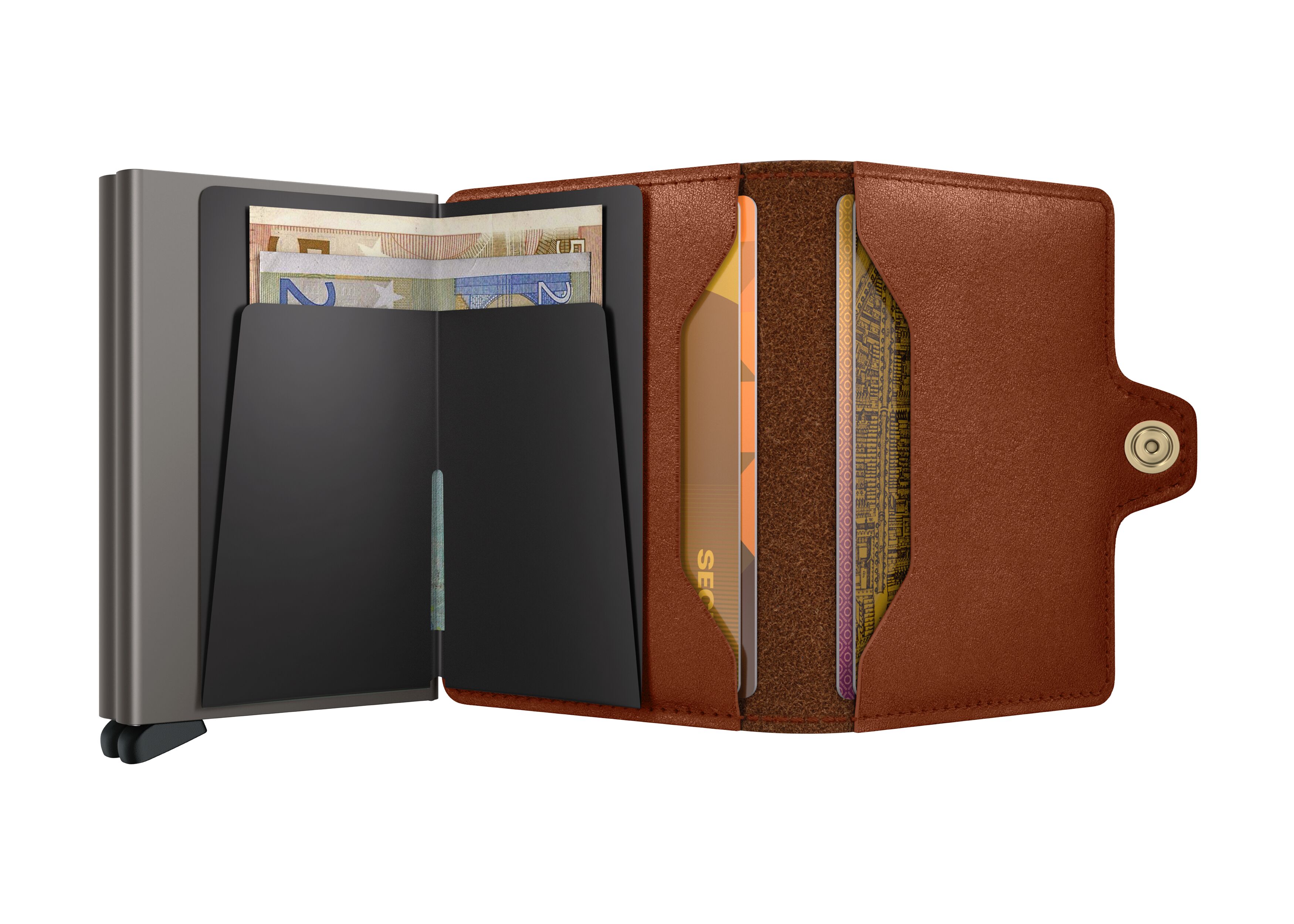 Secrid Twinwallet Texano Saddle – geöffnet