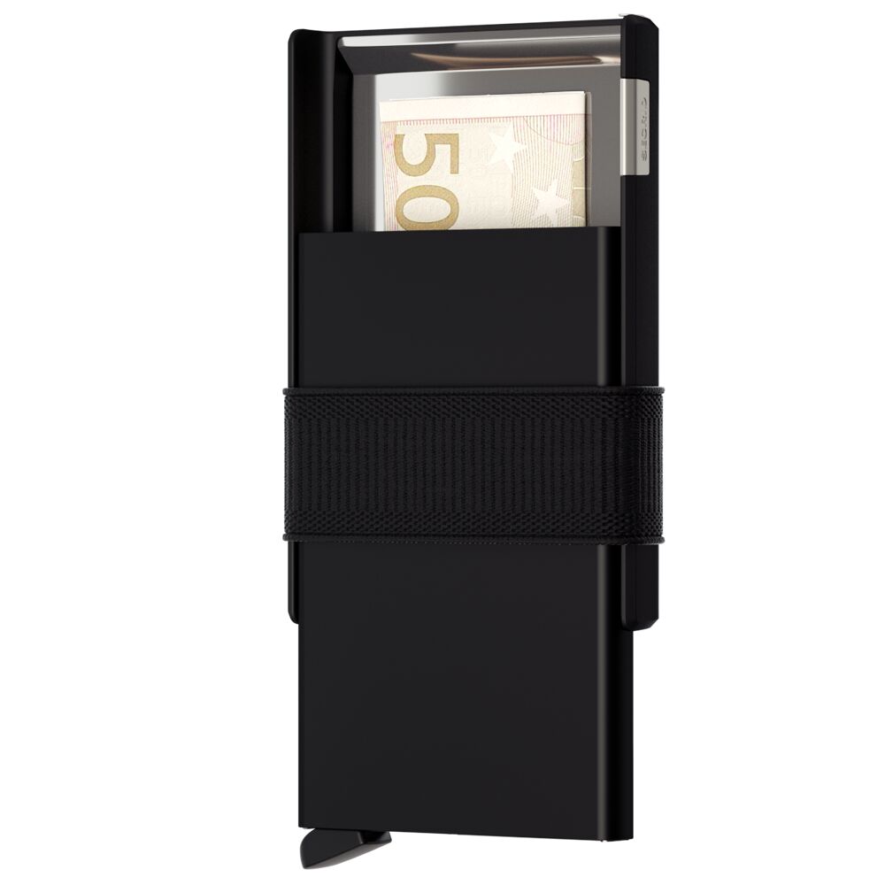 Secrid Cardslide Black – halb geöffnet