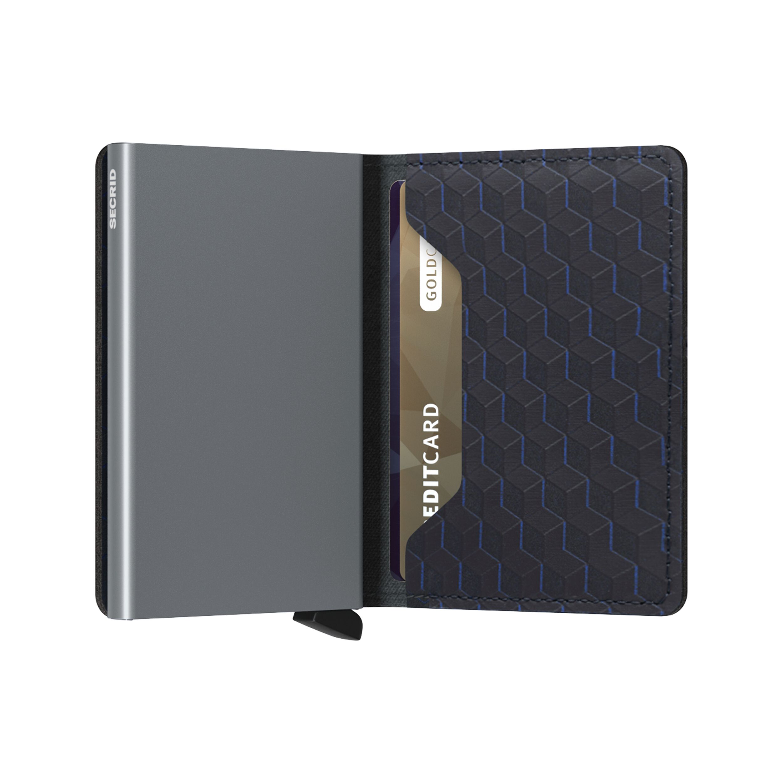 Secrid Slimwallet Optical Black-Titanium – Schrägansicht