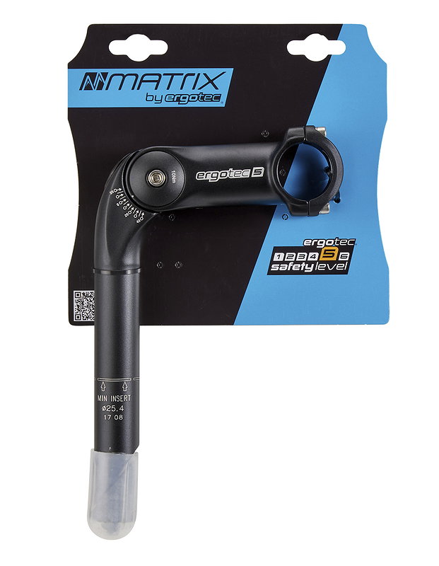 MATRIX Vorbau Octopus XL 100 mm schwarz sand. 31,8 mm 25,4 mm 0- +60°