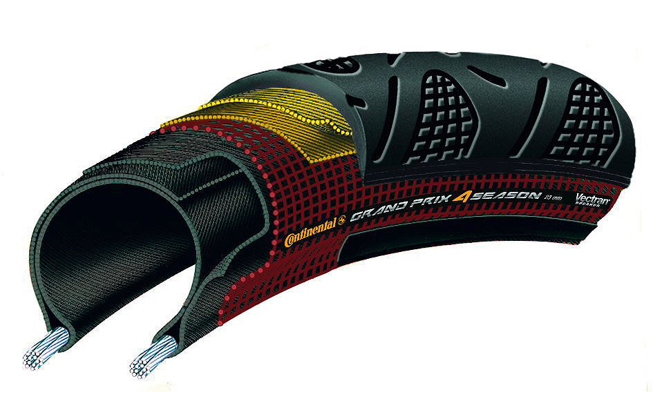 Continental Fahrradreifen Grand Prix 4-Season schwarz Duraskin 28-622 700x28C 0101105