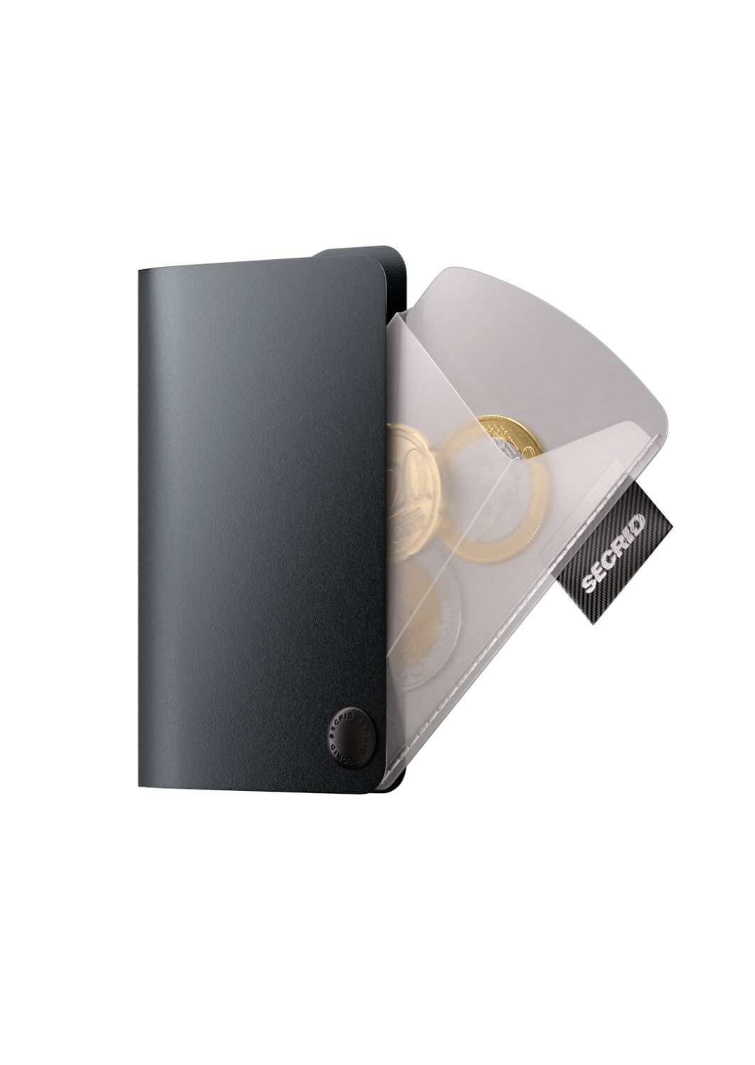 Secrid Addition Coinpocket Box Transparent – halb geöffnet II