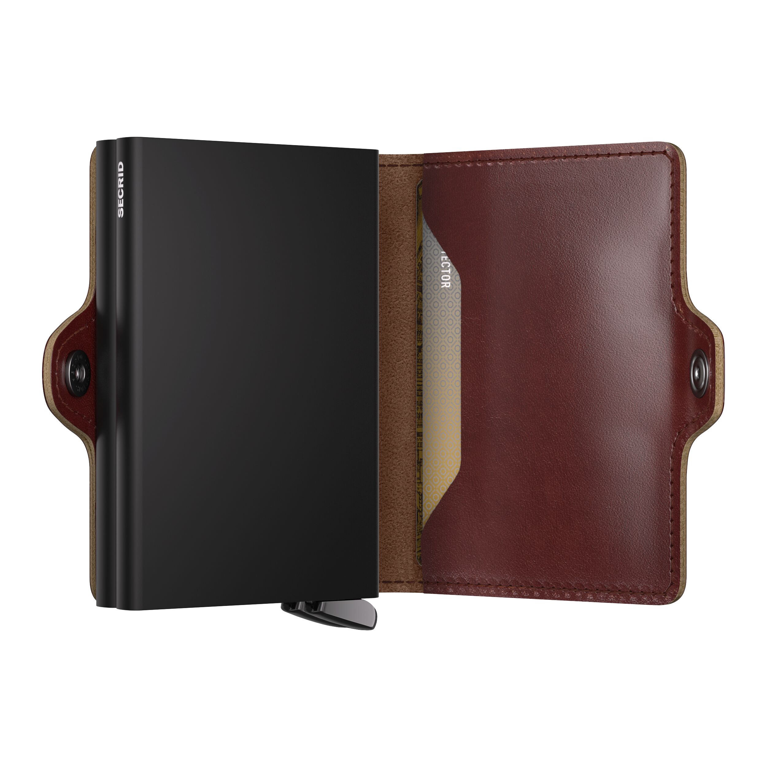 Secrid Twinwallet Basco Brown+ – Schrägansicht
