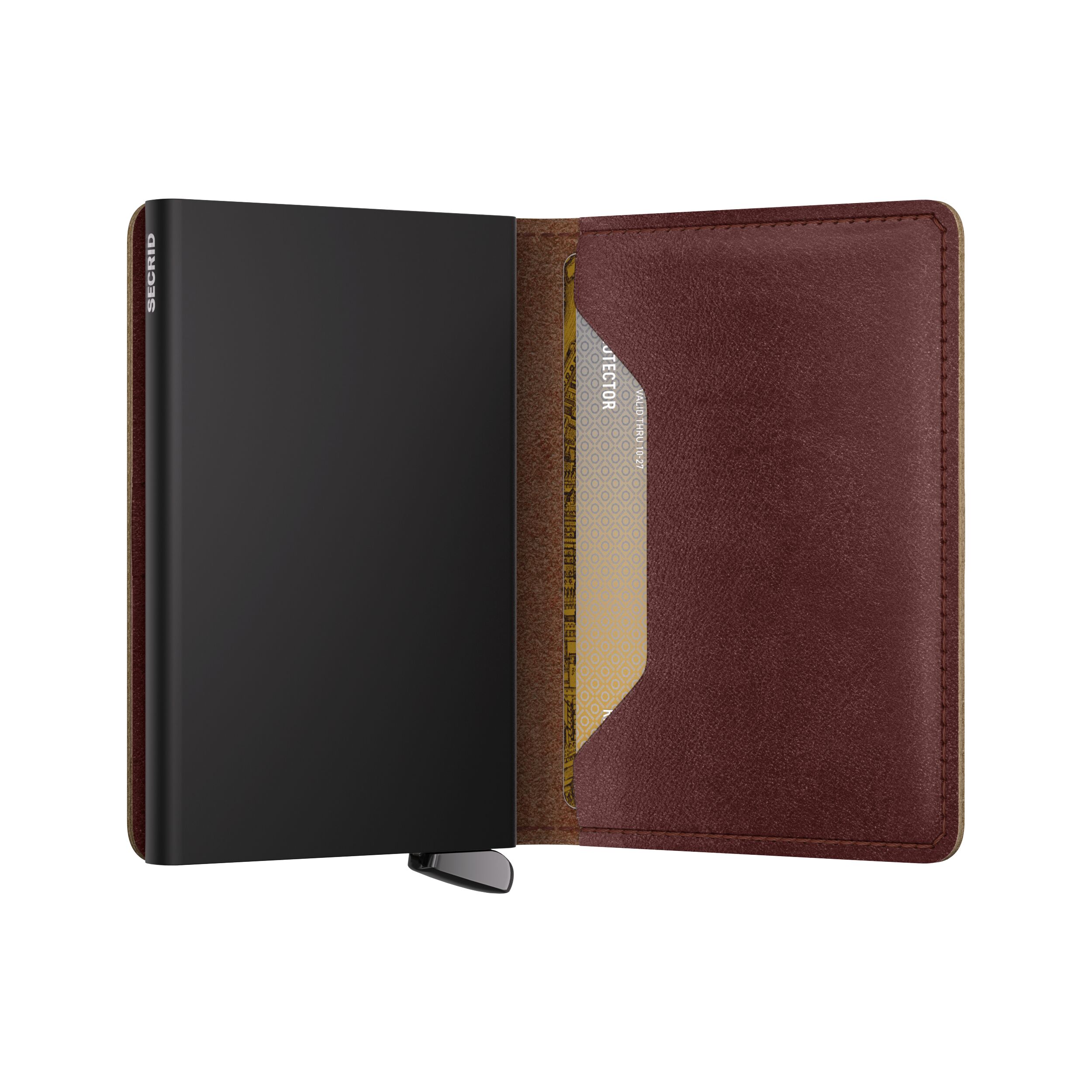 Secrid Slimwallet Basco Brown+ – Schrägansicht