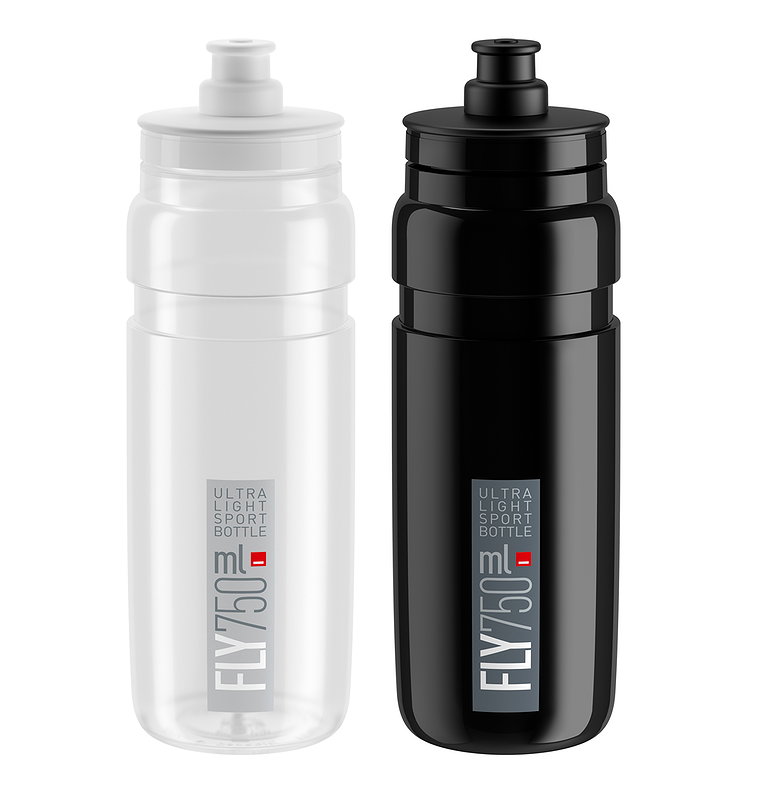 Elite Trinkflasche FLY klar, graue Graphik 0,75 L