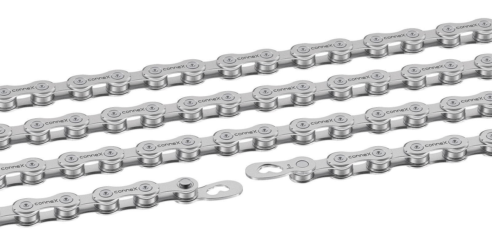 Connex Fahrrad Kette 900 9-fach silber 114 Glieder, 1/2" x 11/128"