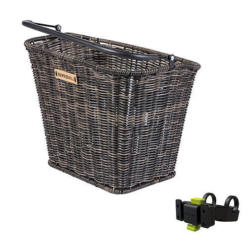 Basil VR-Korb Bremen Rattan Look KF inkl. Basil KF Lenkeradapter natur braun